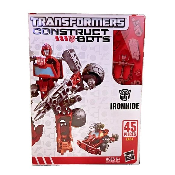 Hasbro Transformers Construct-Bots Ironhide Scout Class 45-Pc Set 6+ Customize - Picture 8 of 8